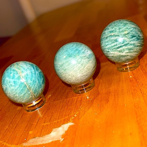 🍒BOGO🍒 1 LEFT! Amazonite Spheres 🩵 READ DESCRIPTION FOR DEAL!! - Picture 9 of 16